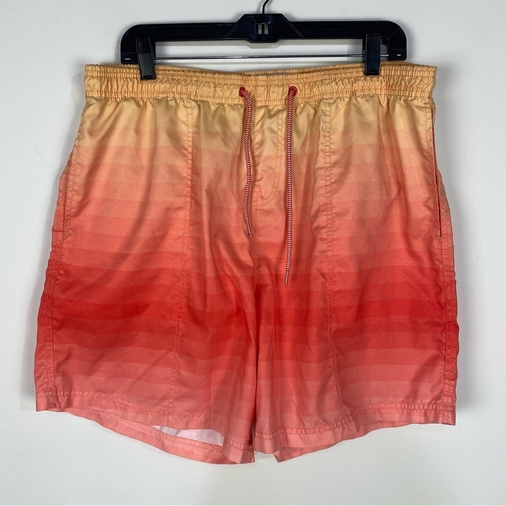 Weekender Orange Coral Swim Trunks Beach Vacation Summer